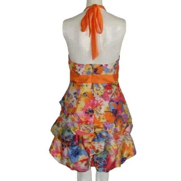 Gunne Sax Prom Dress, Jr 5, Colorful, Jessica McClintock, Halter, - Picture 5 of 10